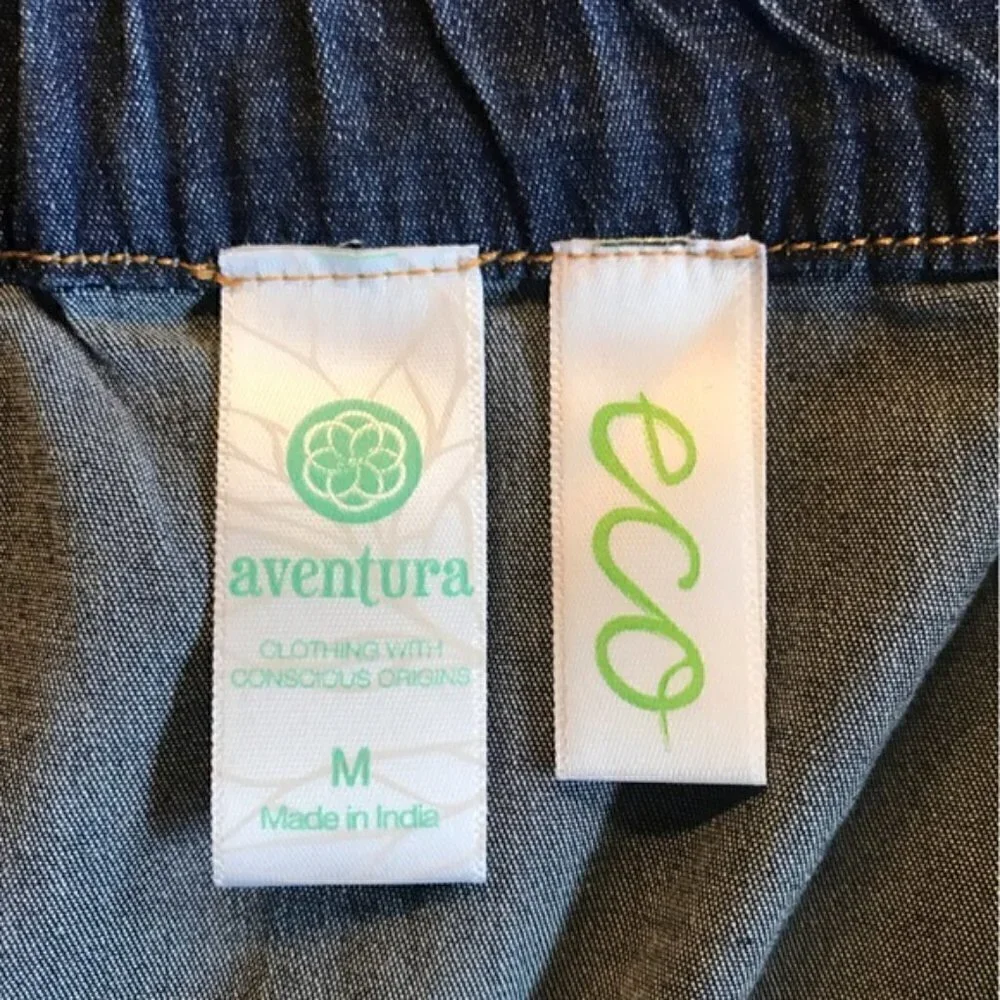 Aventura Cinch Waist Lightweight Tencel Blend Skirt Size Medium
